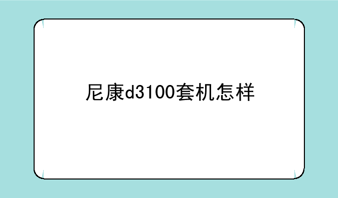 尼康d3100套机怎样