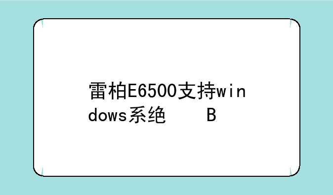 雷柏E6500支持windows系统吗