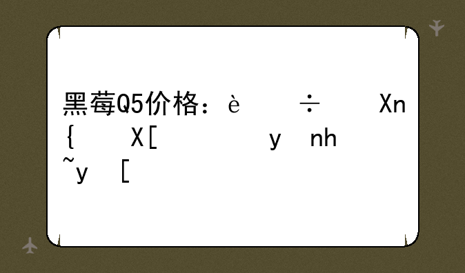 黑莓Q5价格：追忆经典，理性看待