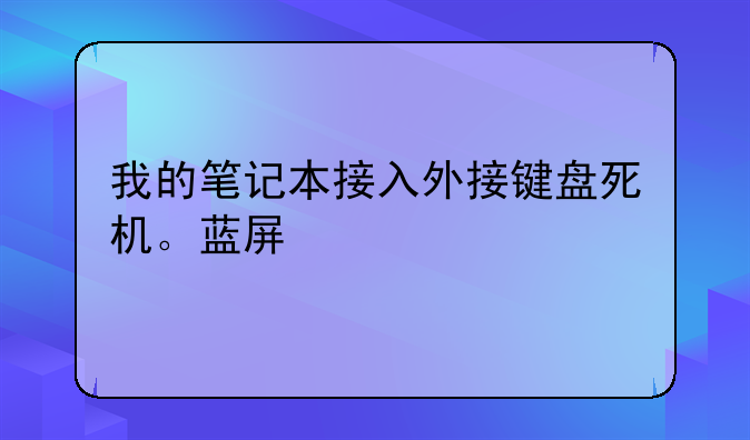 我的笔记本接入外接键盘死机。蓝屏