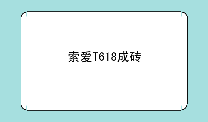 索爱T618成砖