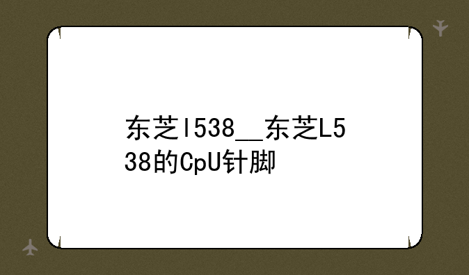 东芝l538__东芝L538的CpU针脚