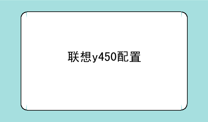 联想y450配置