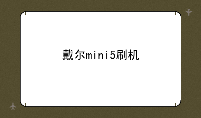 戴尔mini5刷机