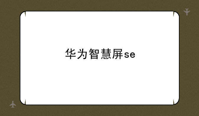 华为智慧屏se