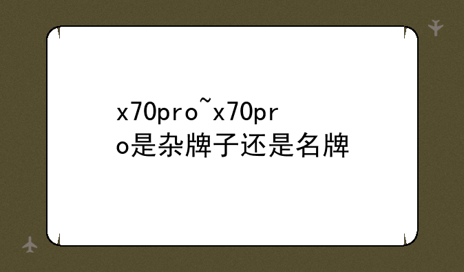 x70pro~x70pro是杂牌子还是名牌