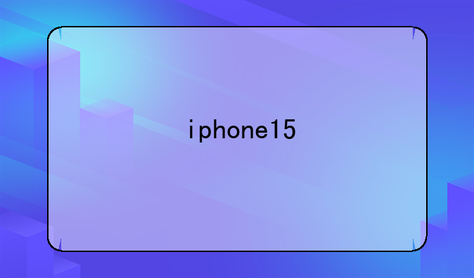 iphone15