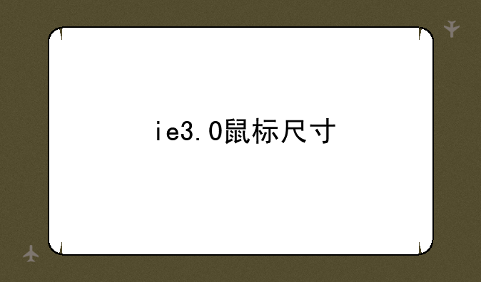 ie3.0鼠标尺寸
